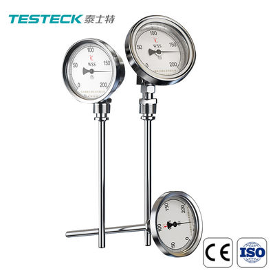 axialer bimetallischer Thermometer-Edelstahl-bimetallisches Temperatur-Messgerät 6.4MPa IP55